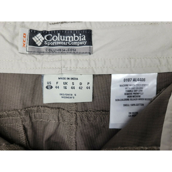 COLUMBIA XCO Shorts Brown Hiking Outer Sportswear Lightweight Cotton - Picture 5 of 5